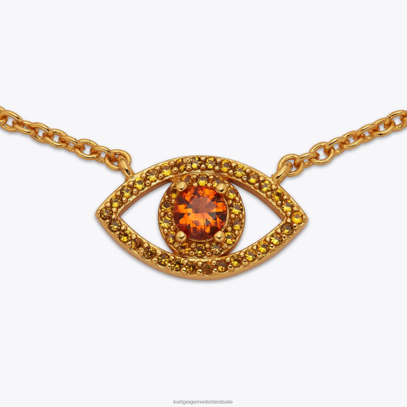 vrouwen Kurt Geiger N206R532 Londen boze oog hanger ketting geel | accessoires
