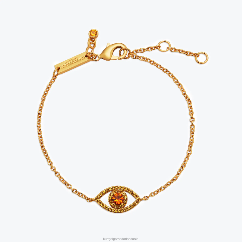 vrouwen Kurt Geiger N206R533 Londen boze oog kettingarmband geel | accessoires
