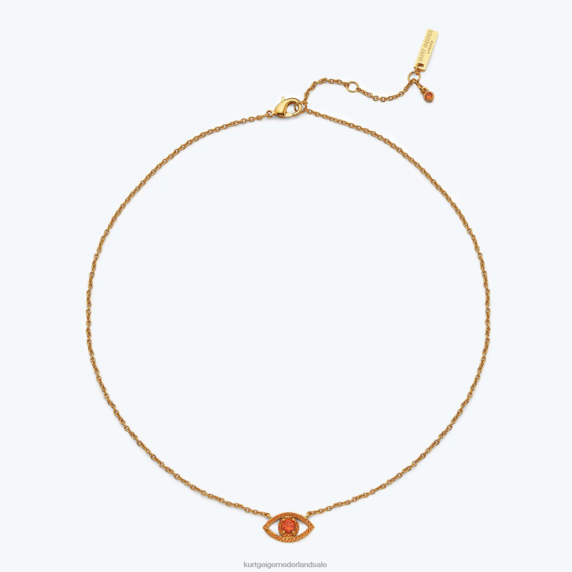 vrouwen Kurt Geiger N206R535 Londen boze oog hanger ketting oranje | accessoires