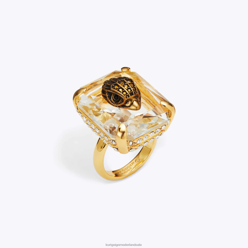 vrouwen Kurt Geiger N206R541 London Eagle XL kristallen ring goud | accessoires