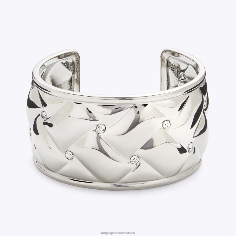 vrouwen Kurt Geiger N206R544 Londen metalen gewatteerde xl armband zilver | accessoires