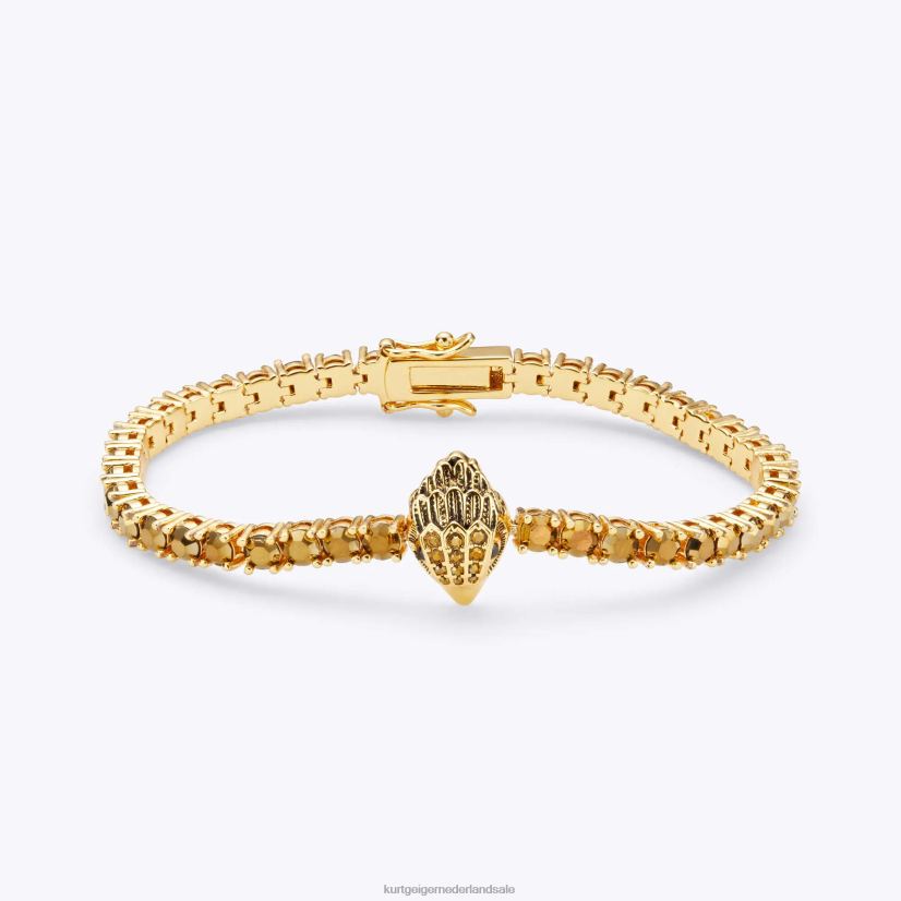 vrouwen Kurt Geiger N206R545 London Eagle tennisarmband goud | accessoires