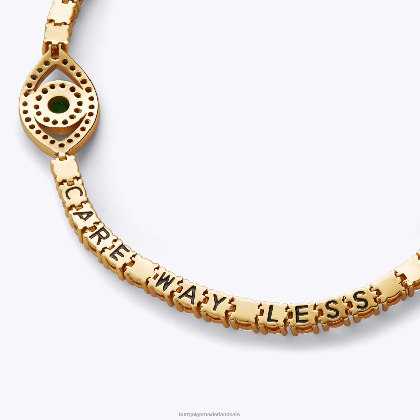 vrouwen Kurt Geiger N206R550 Londen boze oog tennisarmband gouden combinatie | accessoires