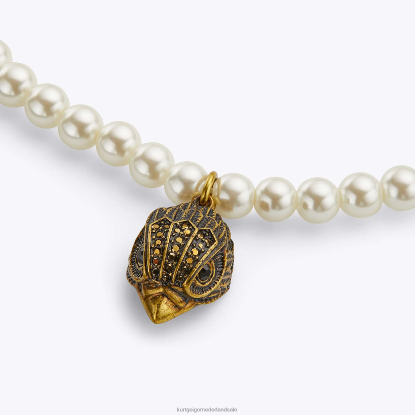 vrouwen Kurt Geiger N206R570 Londense adelaar parelketting wit | accessoires