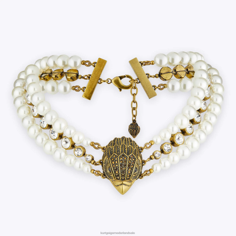 vrouwen Kurt Geiger N206R571 London Eagle Pearl XL ketting wit | accessoires
