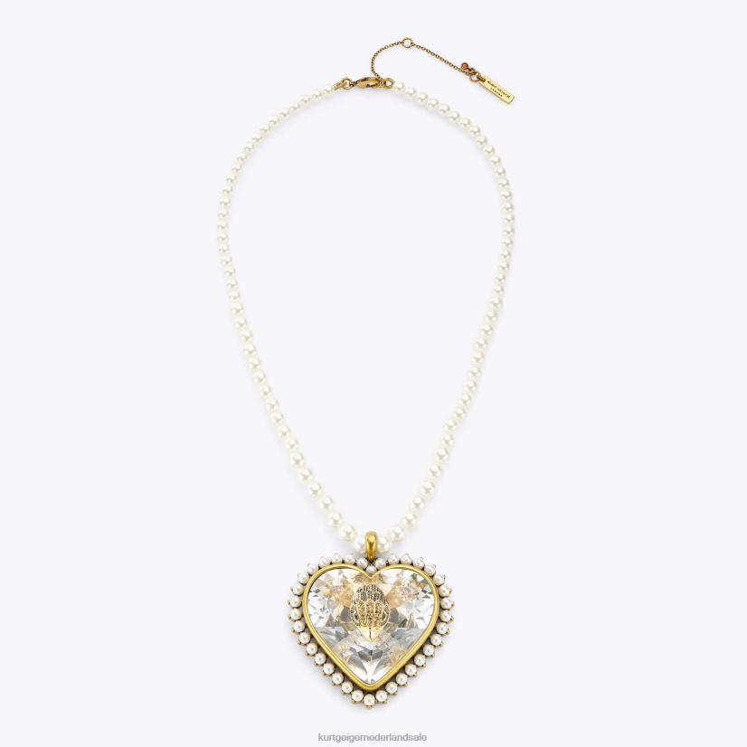 vrouwen Kurt Geiger N206R573 Londen hart grote ketting wit | accessoires