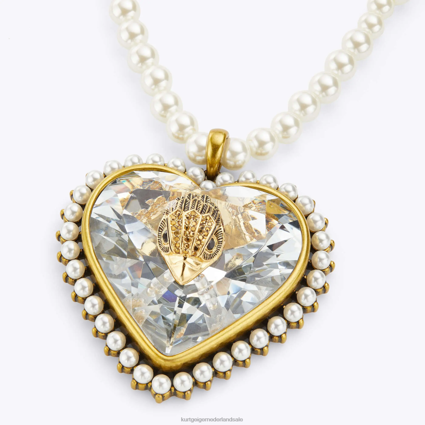 vrouwen Kurt Geiger N206R573 Londen hart grote ketting wit | accessoires