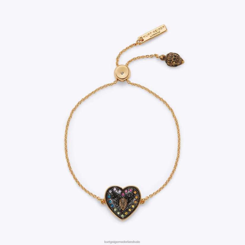 vrouwen Kurt Geiger N206R578 Londen glitter hart armband zwarte combinatie | accessoires