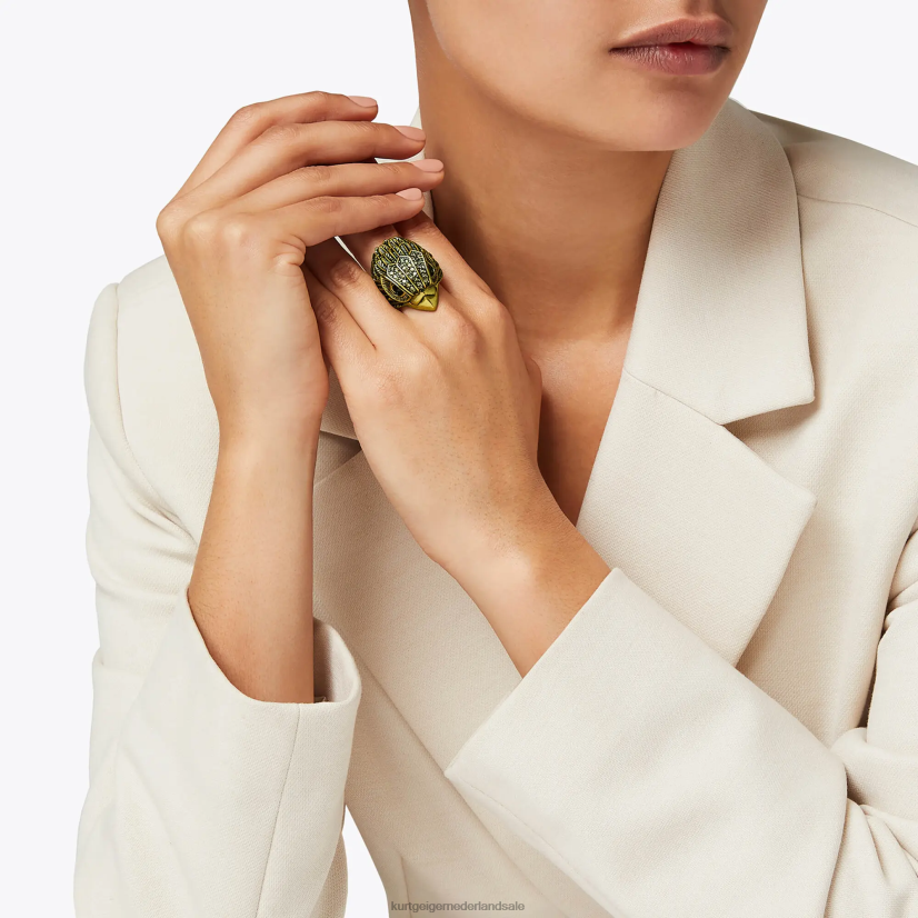 vrouwen Kurt Geiger N206R583 London Eagle XL dikke ring goud | accessoires