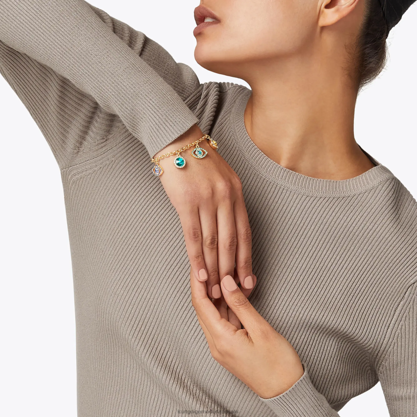 vrouwen Kurt Geiger N206R588 Londen boze oog kristallen armband goud | accessoires