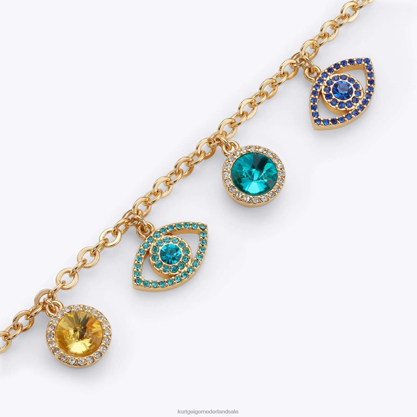 vrouwen Kurt Geiger N206R589 Londen boze oog kristallen ketting goud | accessoires