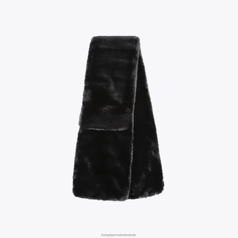 vrouwen Kurt Geiger N206R510 Londen Poppy sjaal zwart | accessoires