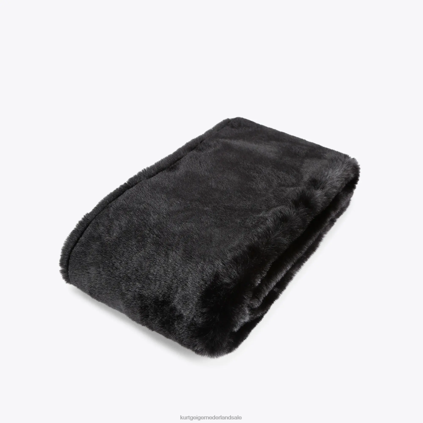 vrouwen Kurt Geiger N206R510 Londen Poppy sjaal zwart | accessoires