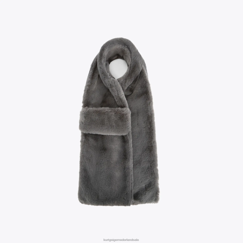 vrouwen Kurt Geiger N206R511 Londen Poppy sjaal grijs | accessoires