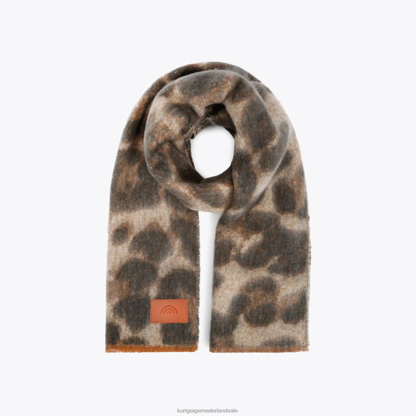 vrouwen Kurt Geiger N206R520 Londen garenverf sjaal midden bruin | accessoires