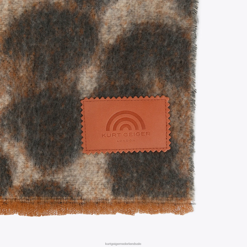 vrouwen Kurt Geiger N206R520 Londen garenverf sjaal midden bruin | accessoires