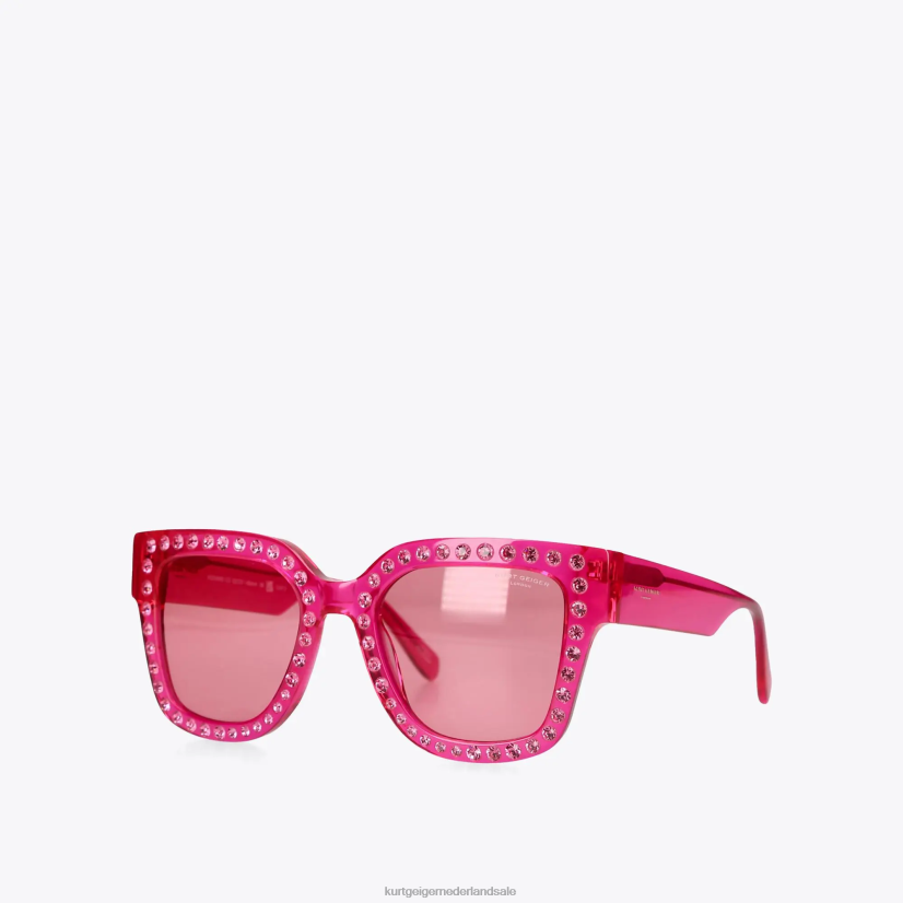 vrouwen Kurt Geiger N206R459 Londen juweel zonnebril fushia | accessoires