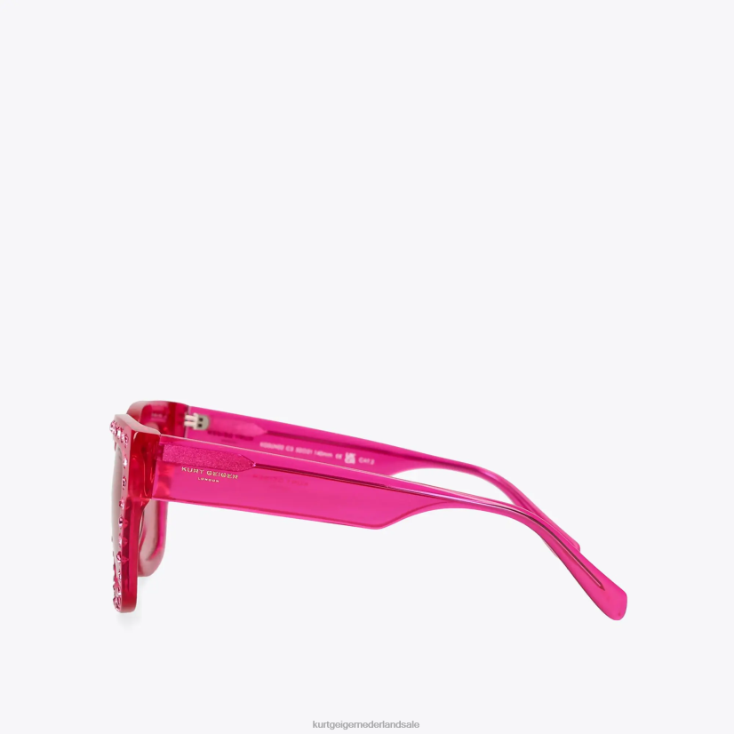 vrouwen Kurt Geiger N206R459 Londen juweel zonnebril fushia | accessoires