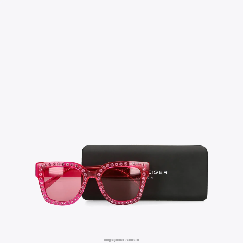 vrouwen Kurt Geiger N206R459 Londen juweel zonnebril fushia | accessoires