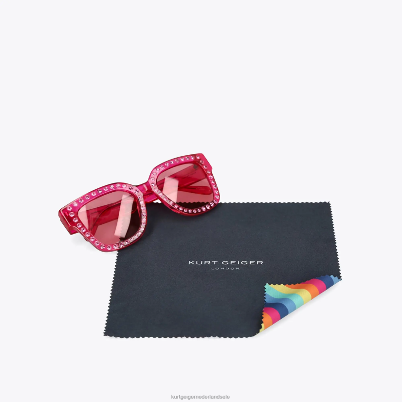 vrouwen Kurt Geiger N206R459 Londen juweel zonnebril fushia | accessoires