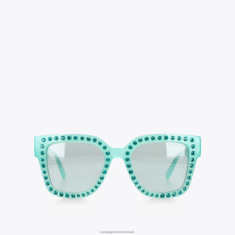 vrouwen Kurt Geiger N206R461 Londen juweel zonnebril turkoois | accessoires