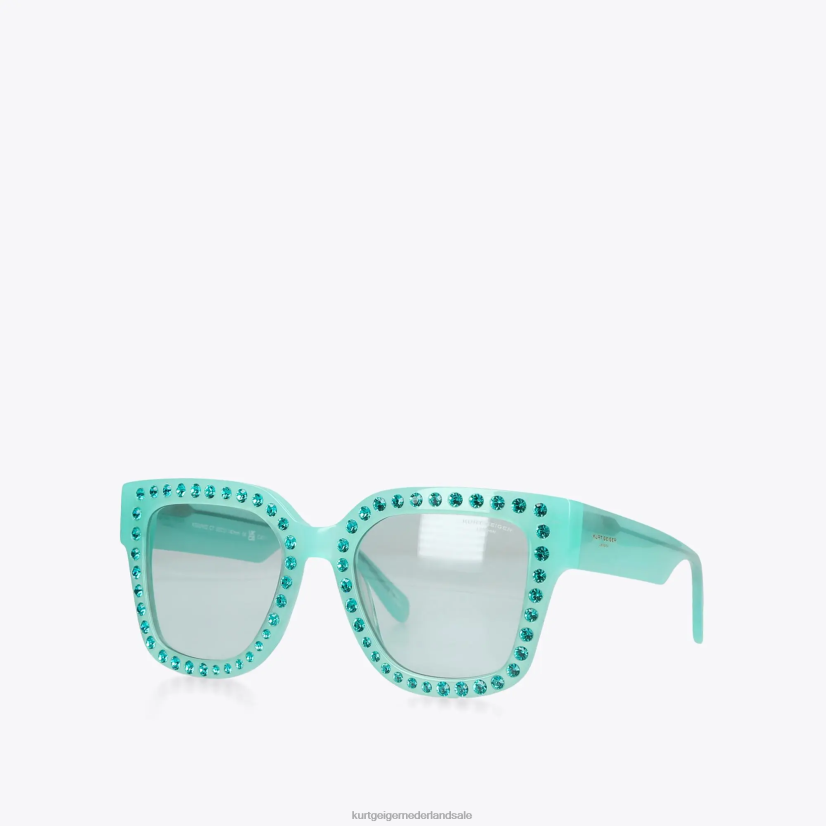 vrouwen Kurt Geiger N206R461 Londen juweel zonnebril turkoois | accessoires