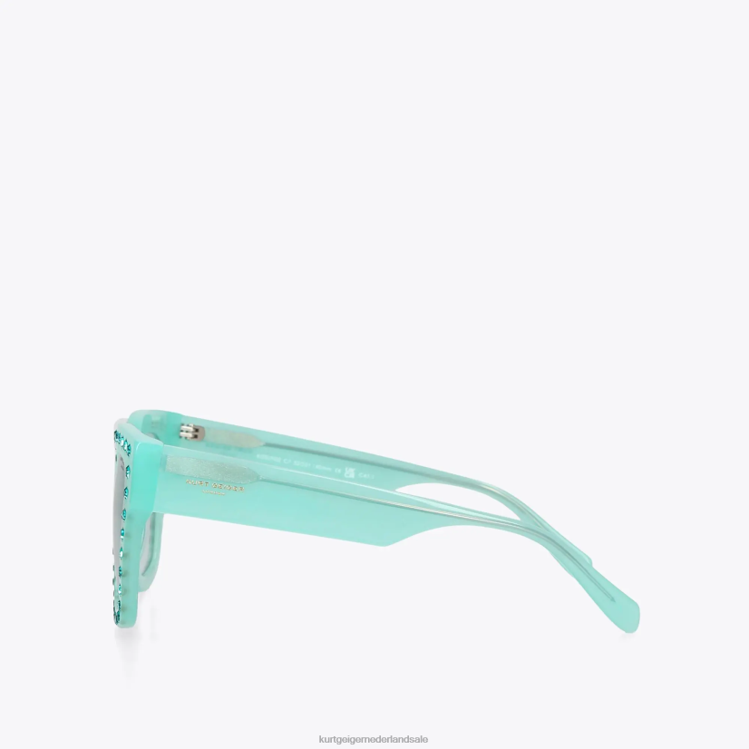 vrouwen Kurt Geiger N206R461 Londen juweel zonnebril turkoois | accessoires