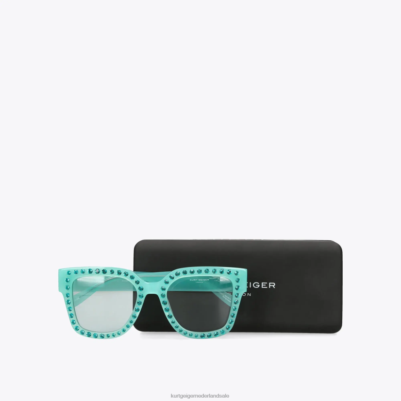 vrouwen Kurt Geiger N206R461 Londen juweel zonnebril turkoois | accessoires