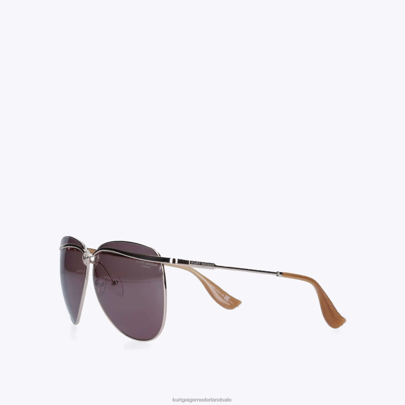 vrouwen Kurt Geiger N206R464 London Eagle pilotenzonnebril goud | accessoires