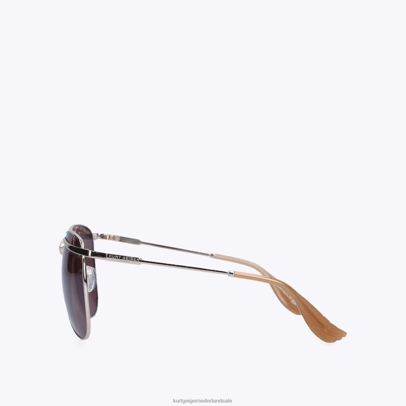 vrouwen Kurt Geiger N206R464 London Eagle pilotenzonnebril goud | accessoires