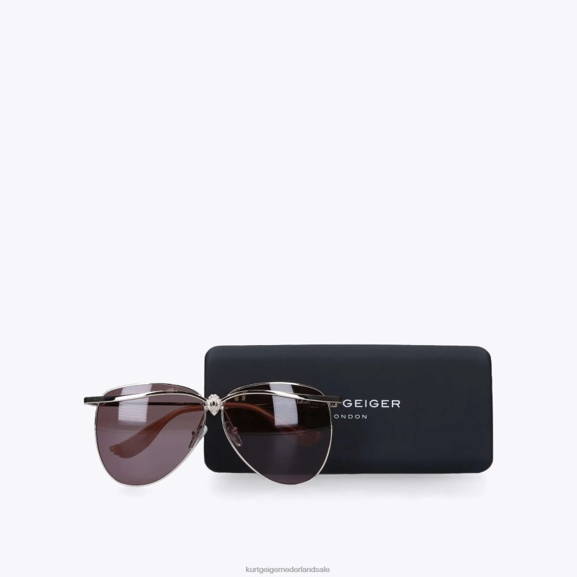 vrouwen Kurt Geiger N206R464 London Eagle pilotenzonnebril goud | accessoires