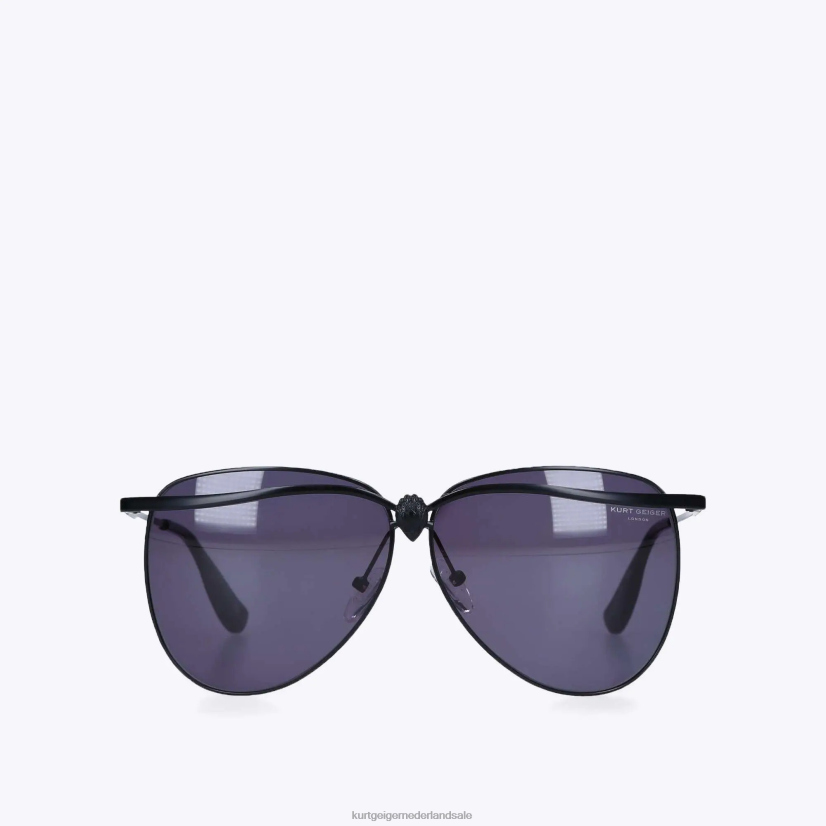 vrouwen Kurt Geiger N206R465 London Eagle pilotenzonnebril zwart | accessoires
