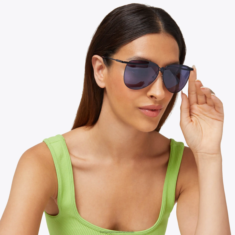vrouwen Kurt Geiger N206R465 London Eagle pilotenzonnebril zwart | accessoires