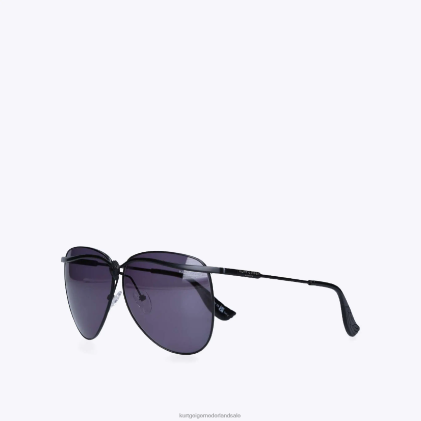 vrouwen Kurt Geiger N206R465 London Eagle pilotenzonnebril zwart | accessoires