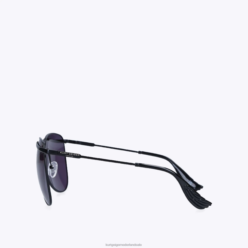 vrouwen Kurt Geiger N206R465 London Eagle pilotenzonnebril zwart | accessoires