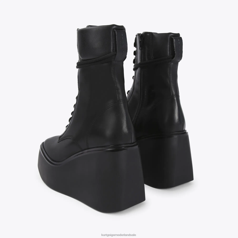 vrouwen Kurt Geiger N206R662 Londen statige veterlaars zwart | schoenen