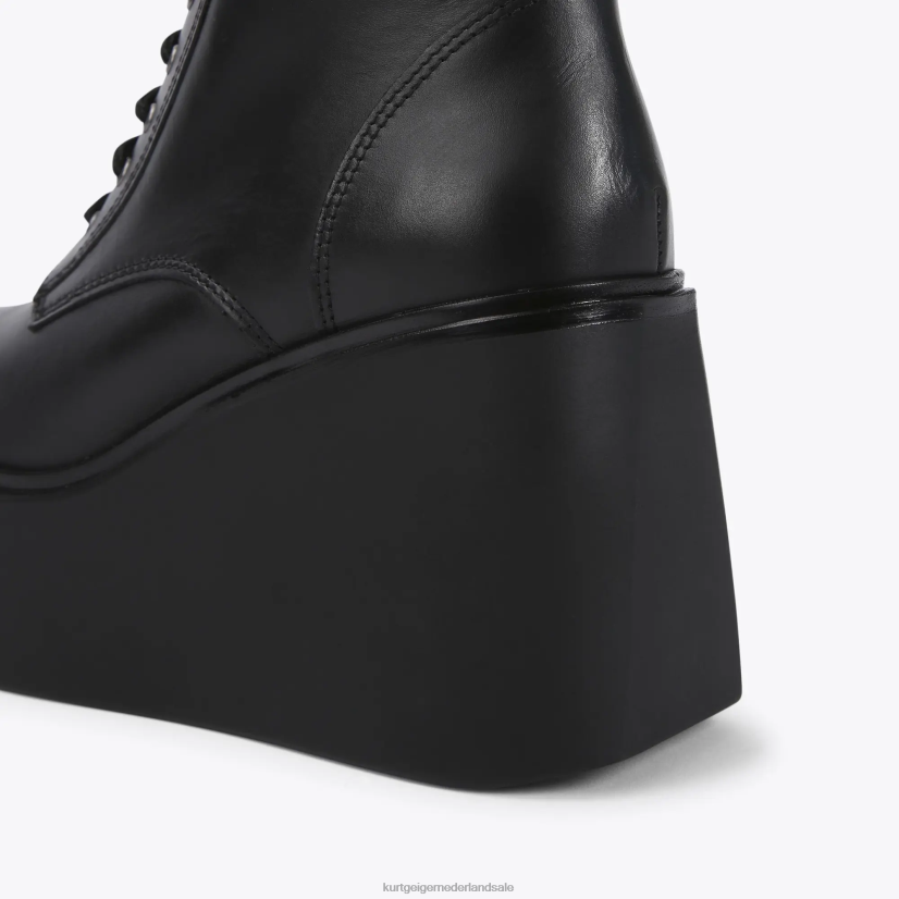 vrouwen Kurt Geiger N206R662 Londen statige veterlaars zwart | schoenen