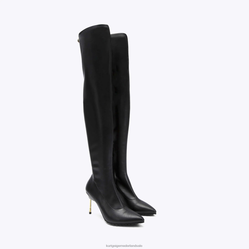 vrouwen Kurt Geiger N206R265 Londense barbican over de knie zwart | schoenen