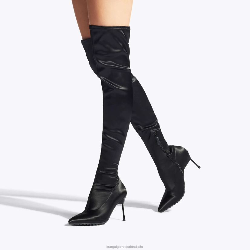 vrouwen Kurt Geiger N206R266 Londense barbican over de knie doorweekt zwart | schoenen