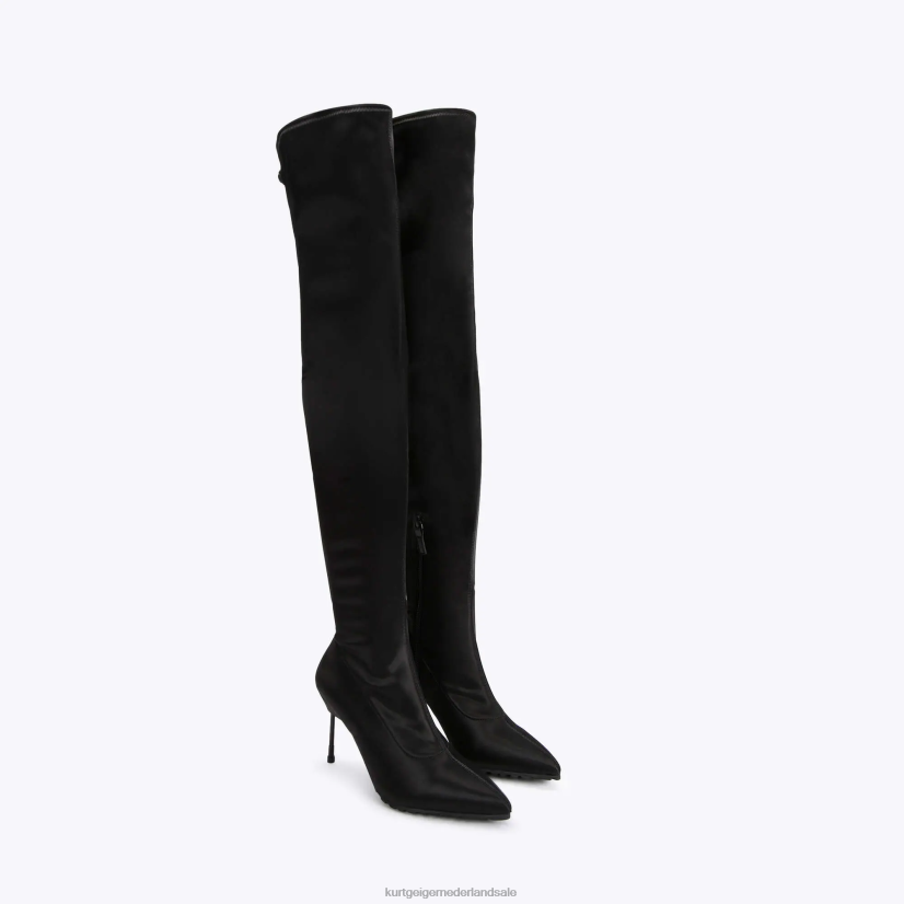 vrouwen Kurt Geiger N206R266 Londense barbican over de knie doorweekt zwart | schoenen