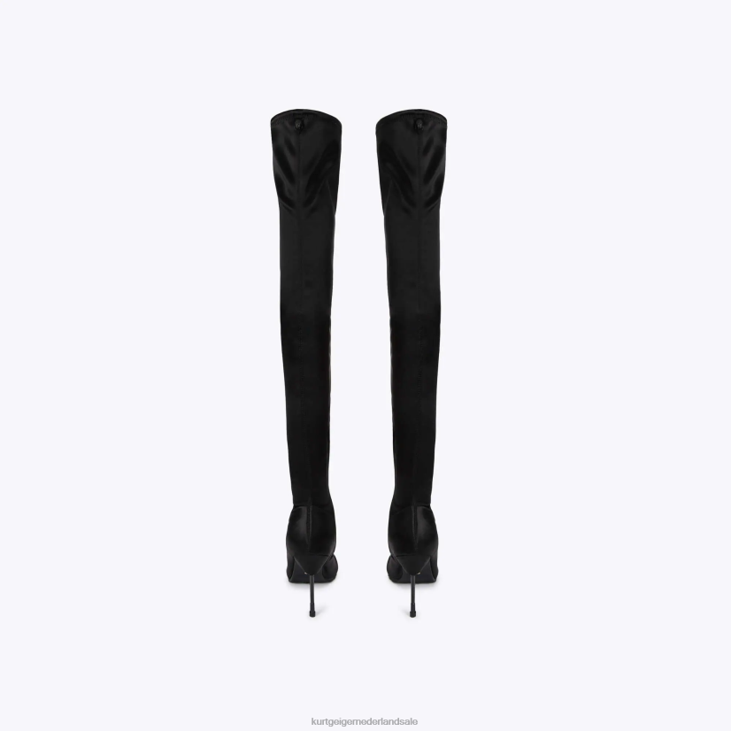 vrouwen Kurt Geiger N206R266 Londense barbican over de knie doorweekt zwart | schoenen
