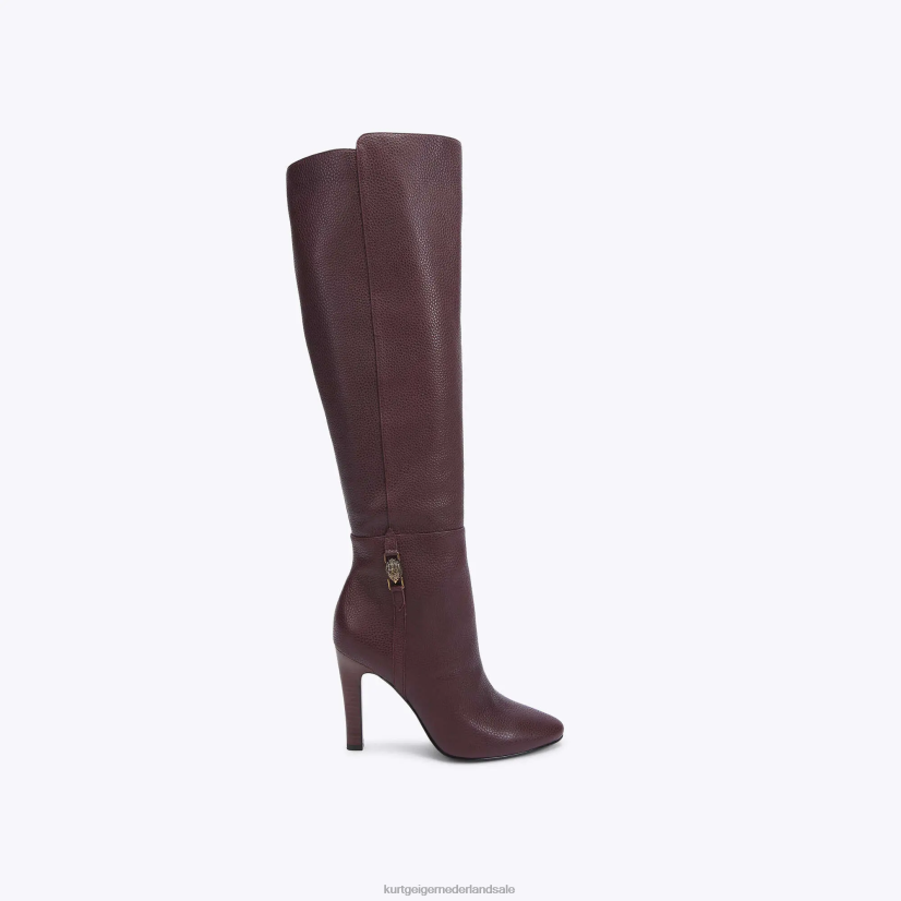vrouwen Kurt Geiger N206R309 Londen Shoreditch knielaarzen wijn | schoenen