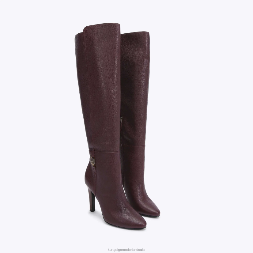 vrouwen Kurt Geiger N206R309 Londen Shoreditch knielaarzen wijn | schoenen