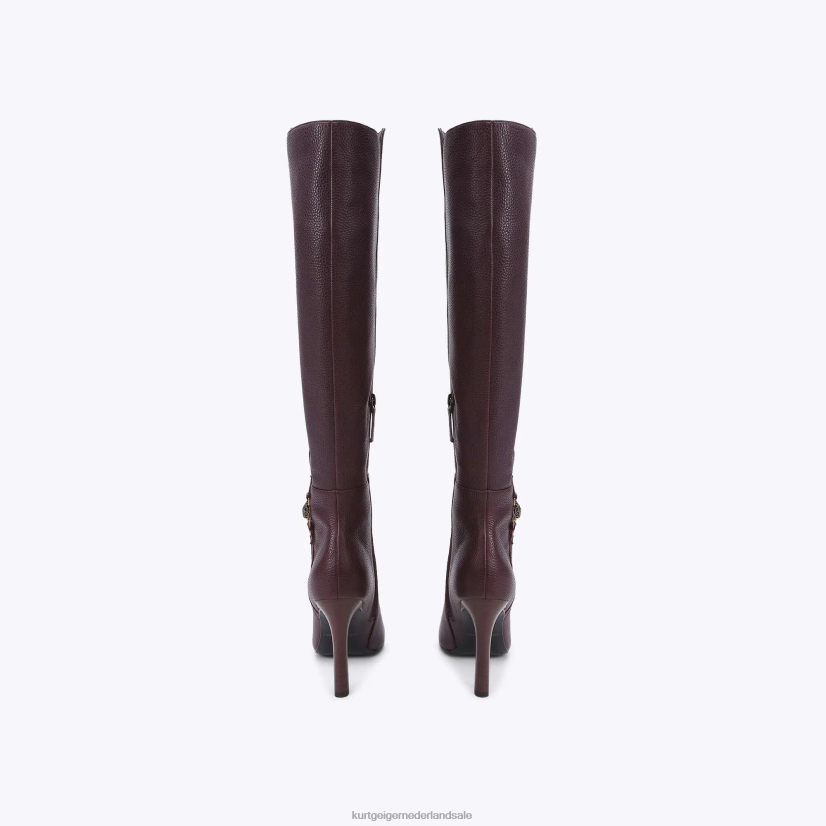 vrouwen Kurt Geiger N206R309 Londen Shoreditch knielaarzen wijn | schoenen