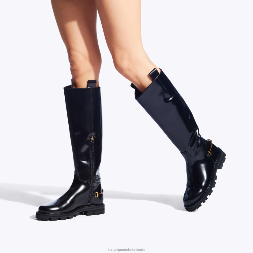 vrouwen Kurt Geiger N206R399 London Carnaby rijlaars zwart | schoenen