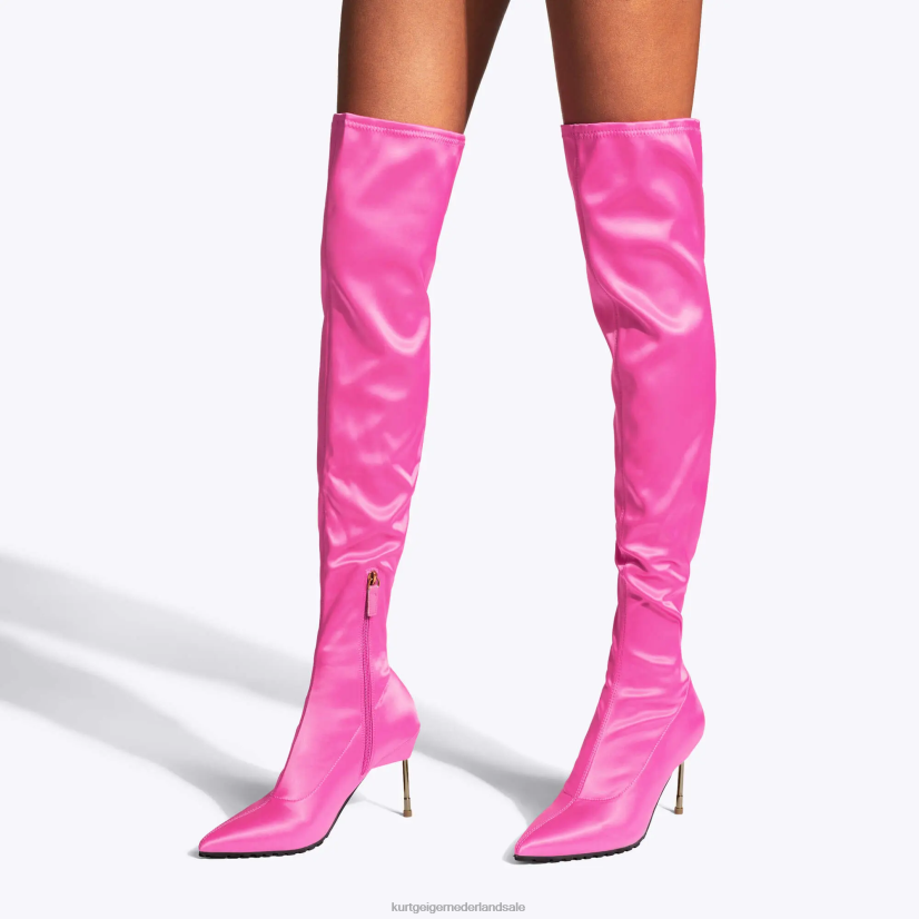 vrouwen Kurt Geiger N206R413 Londense barbican over de knie fushia | schoenen