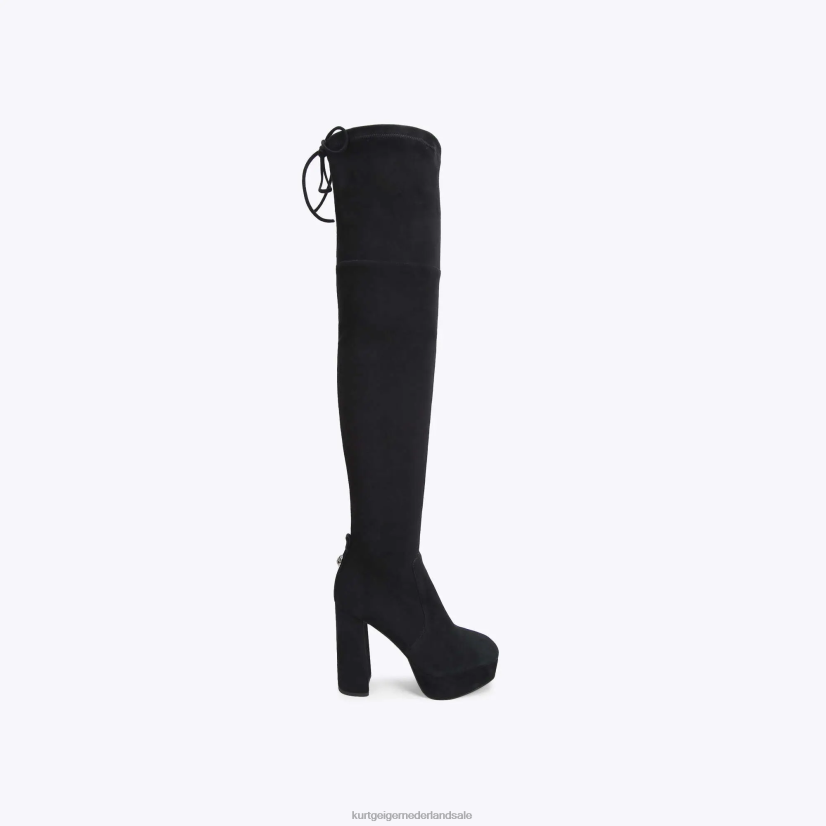 vrouwen Kurt Geiger N206R414 London pierra platform over de knielaars zwart | schoenen