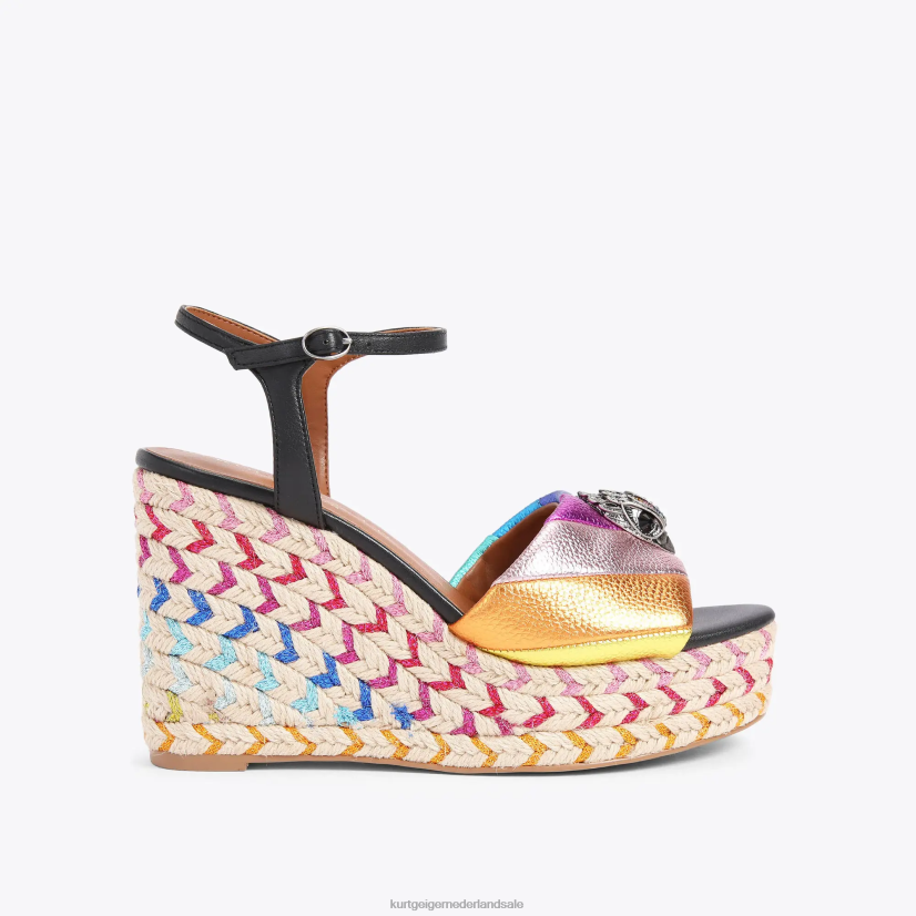 vrouwen Kurt Geiger N206R220 london kensington 105 espadrille zwarte combinatie | schoenen