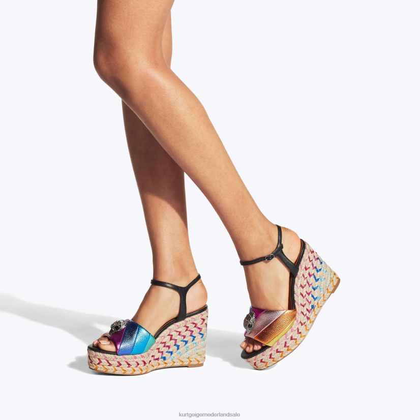 vrouwen Kurt Geiger N206R220 london kensington 105 espadrille zwarte combinatie | schoenen