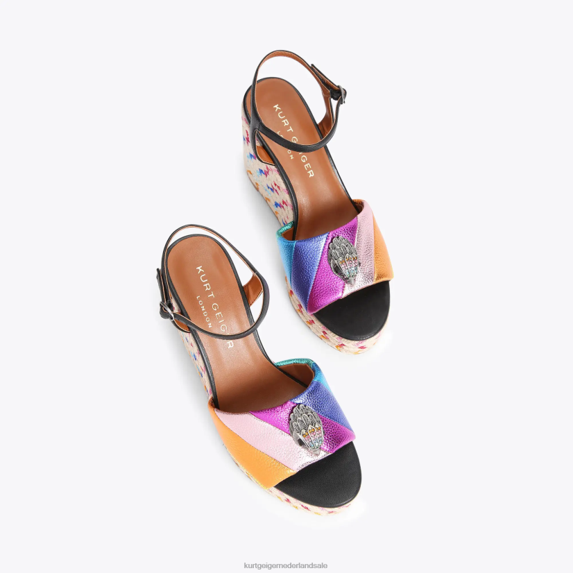 vrouwen Kurt Geiger N206R220 london kensington 105 espadrille zwarte combinatie | schoenen